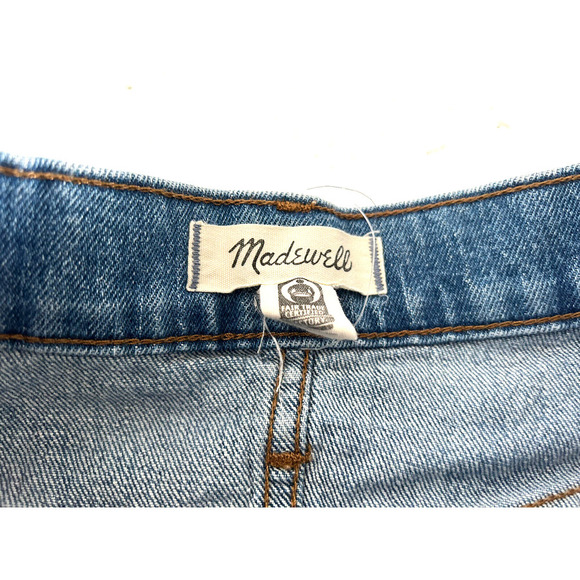 Madewell | Women's Blue High Rise Denim Paint Splatter Shorts Size 25 - Picture 11 of 11